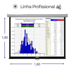 Tela de projecao retrátil 180x180 Nardelli