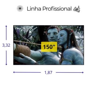 Tela de projecao fixa 150" polegadas para home theater